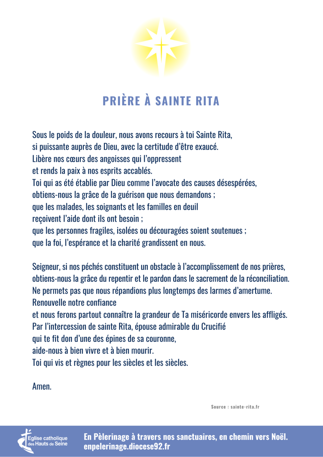 SainteRita de FontenayAuxRoses En Pèlerinage